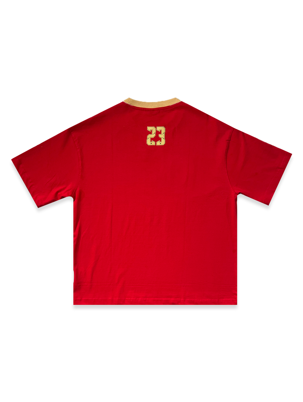 RED LACED T-SHIRT